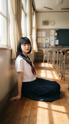 日本校服教室人像