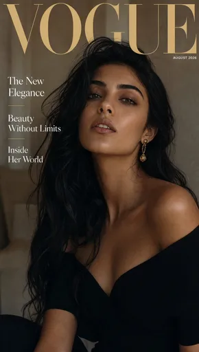 Vogue 风格时尚杂志封面