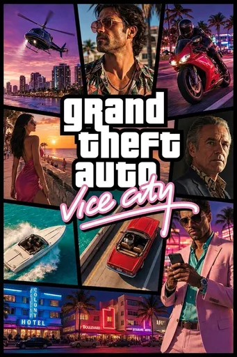 写实风格 Vice City 封面重制