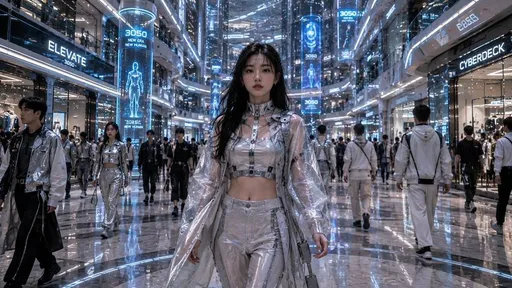 3050 年的未来主义商场时尚