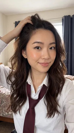 东亚女性自拍肖像
