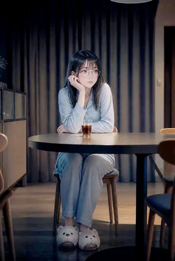 深夜独酌肖像
