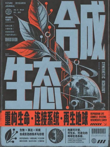 复古未来主义合成生态海报