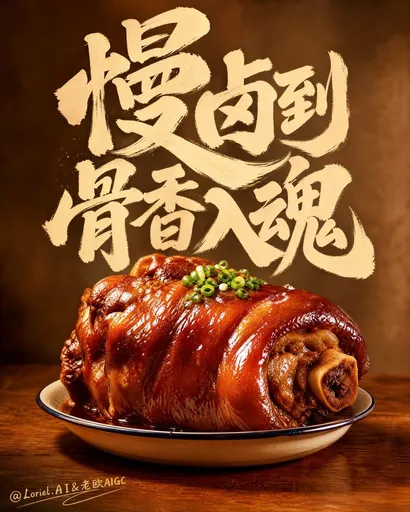 精品红烧肘子广告海报