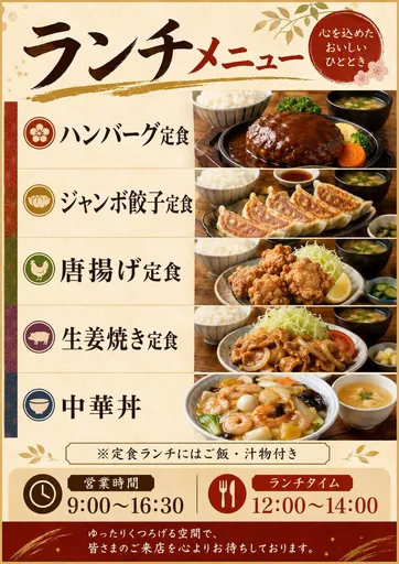 日式午餐菜单海报
