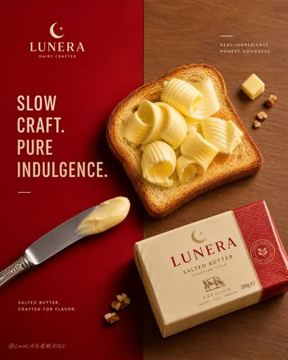 高端食品广告：Lunera 黄油