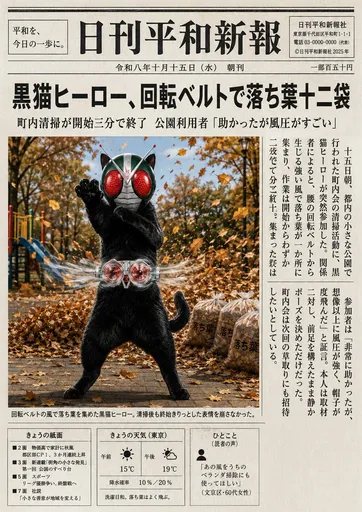 日本报纸猫咪英雄头版