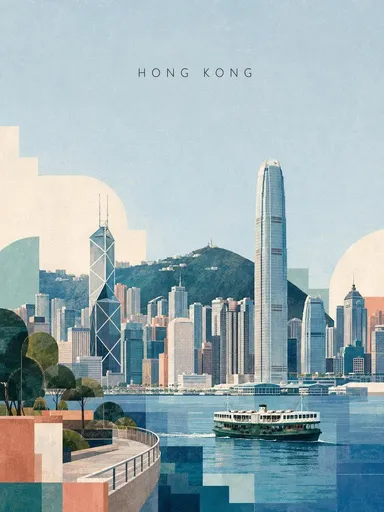 台北复古现代主义旅行海报