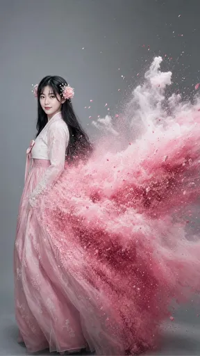 韩服色彩爆炸肖像