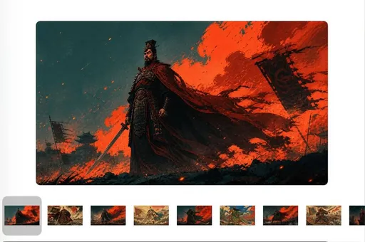 中国国潮风武将肖像