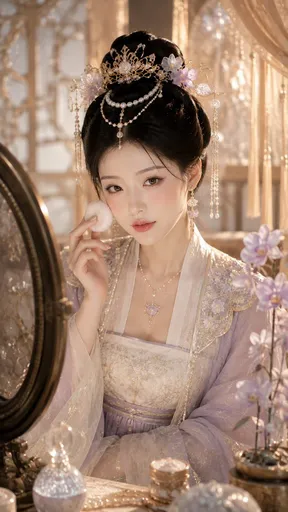 中式珍珠妆容美学人像