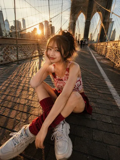 布鲁克林大桥街头人像