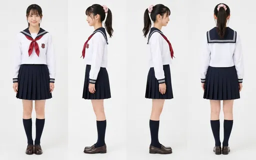 日本女高中生制服参考图生成