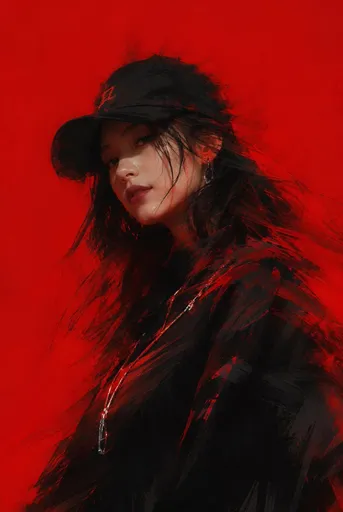 极简主义嘻哈女性插画