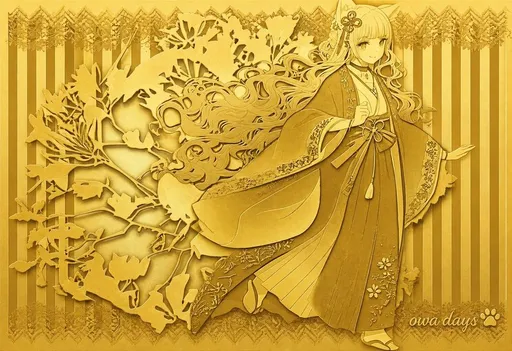 金色浮雕剪影艺术