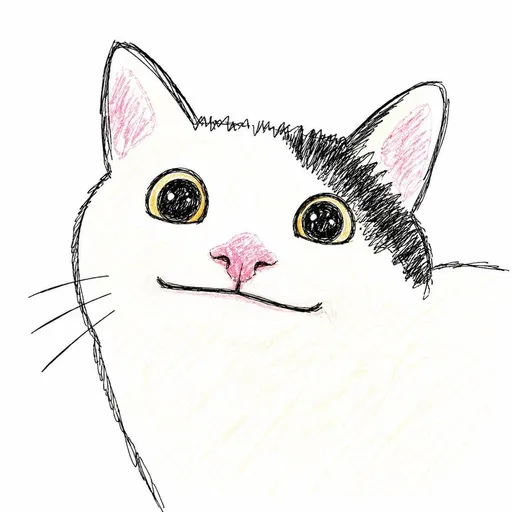 随性涂鸦猫咪肖像