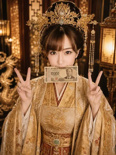 手持 1 万日元的帝国公主