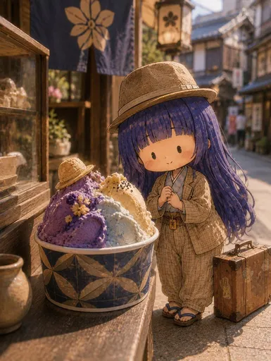 粉彩少女与兔群