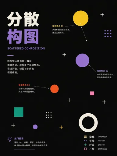 分散构图知识卡片