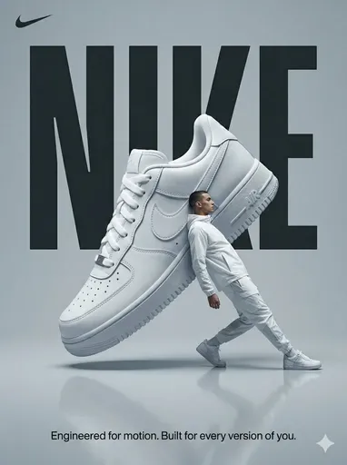 超现实主义 Nike 运动服饰海报