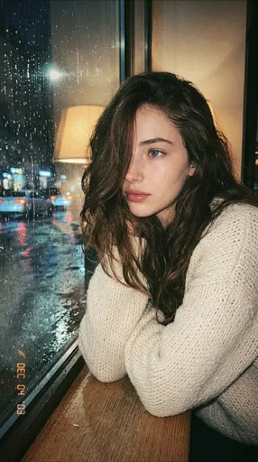 怀旧雨窗人像