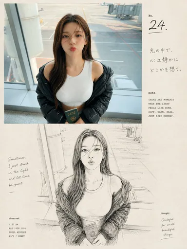 机场护照艺术画册页面