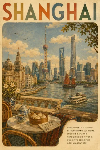 复古风情旅行海报