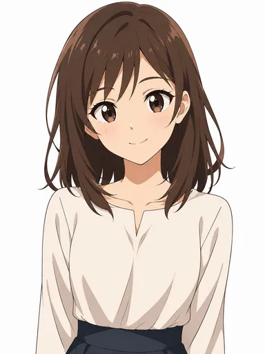柔和动漫少女肖像