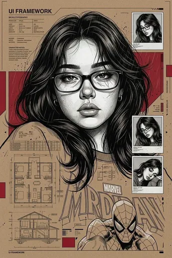 Noir Editorial Graphic Portrait