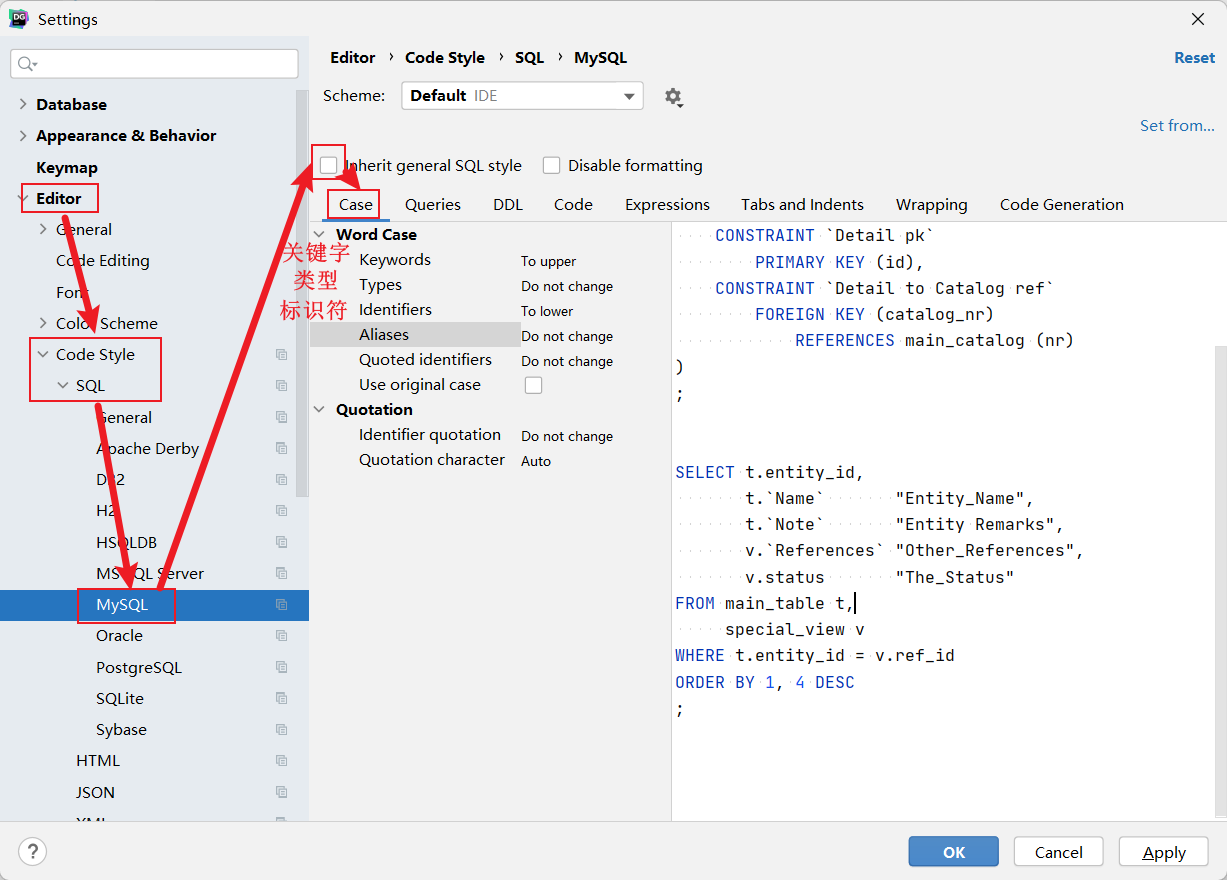 MySQL 设置 1
